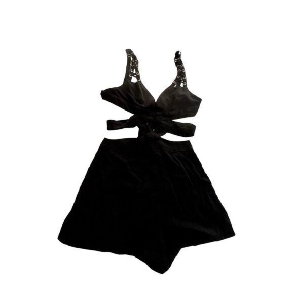 Millau Cutout Romper in Black